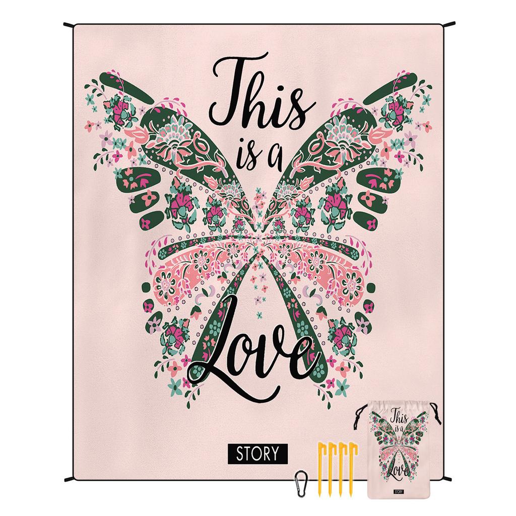 Bohemian Beach Mat Moisture-proof Mat Outdoor Seat Cushion Picnic Mat Customized Tent Camping Floor Mat 180 * 220CM 550g