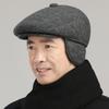Hat Men's Winter Man Warm Ear Protector Thickened Forward Hat Grandpa Windproof Cap