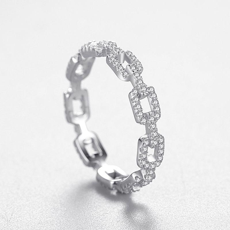 Tancise Classic 925 Sterling Silver  Zircon Ring Ladies Jewelry Wedding Promise Party Gift