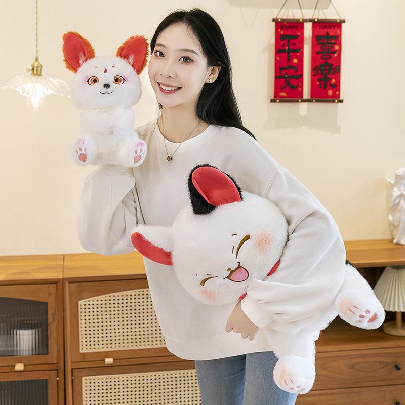 New Playful Animal Series Plush Toys Cute Fox Rabbit Cat Doll Children's Company Gift
