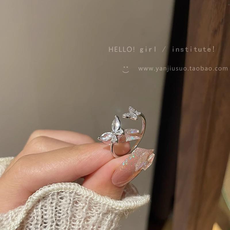 

Премиальное женское кольцо с цирконом в виде бабочки: Роскошный, Нишевый, Модный, Простой дизайн указательного пальца