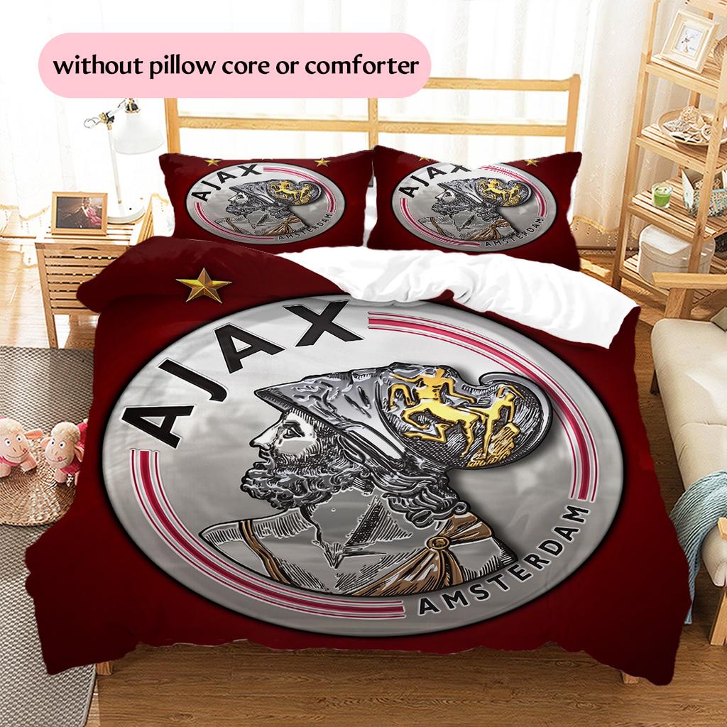 AFC Ajax Set Copripiumino con Fantasia Decorazione per la Casa Regalo (1 * copripiumino + 2 * federe senza imbottitura)