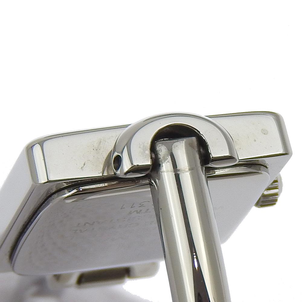 GUCCI Bangle watch Watches 1900L blackDial Stainless Steel Quartz Analog display Women Used