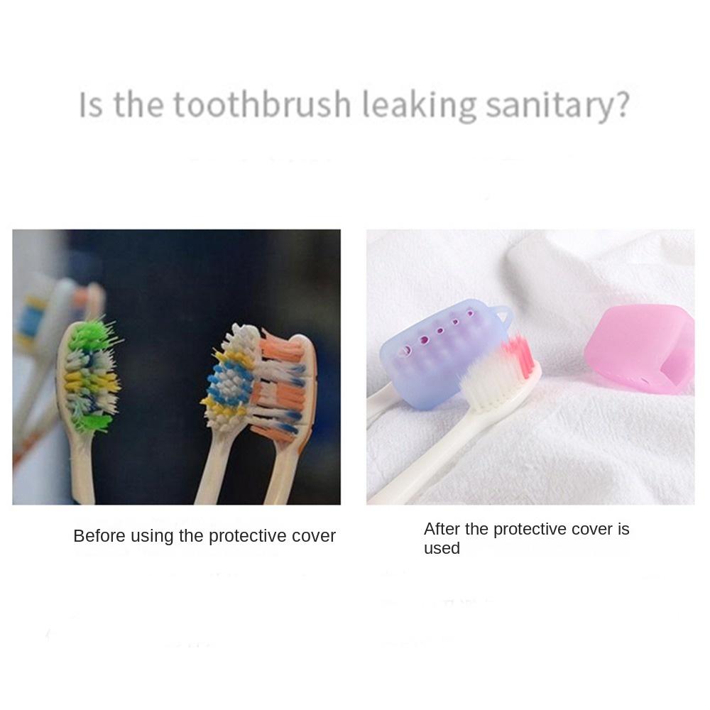 10Pcs Easy to Clean Toothbrush Caps Silicone Toothbrush Case Practical Toothbrush Cover  Bathroom