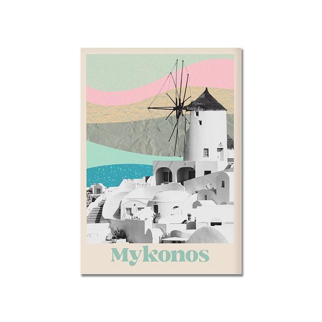 

Плакат в стиле бохо, скандинавский дорожный холст, абстрактное лето, Марракеш, Афины, Миконос, Майами, пастельный художественный принт, настенная картина, домашний декор для гостиной 21cm×30cm NoFrame