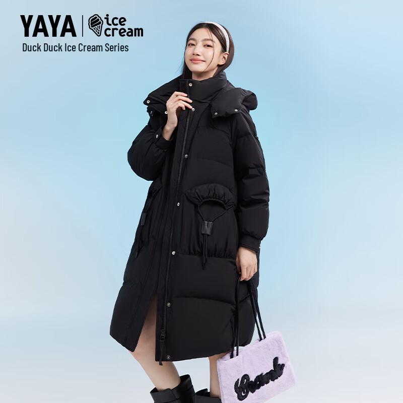 Yaya Women's 2025 Mid-Length Hooded Down Jacket
