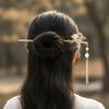 Chinese Style Fairy Flower Tassel Hairpin Oil Dripping Hair Pin For Woman Girl Hair Accessories