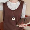 Retro Round Resin Necklace: Versatile, Fashionable High-End Clavicle Chain for Women