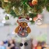Christmas Hanging Decoration 3D Santa Claus Snowman Reindeer Bear Cloth Doll Pompom Leg Cute Handmade Holiday Xmas Tree Pendant Ornament Party
