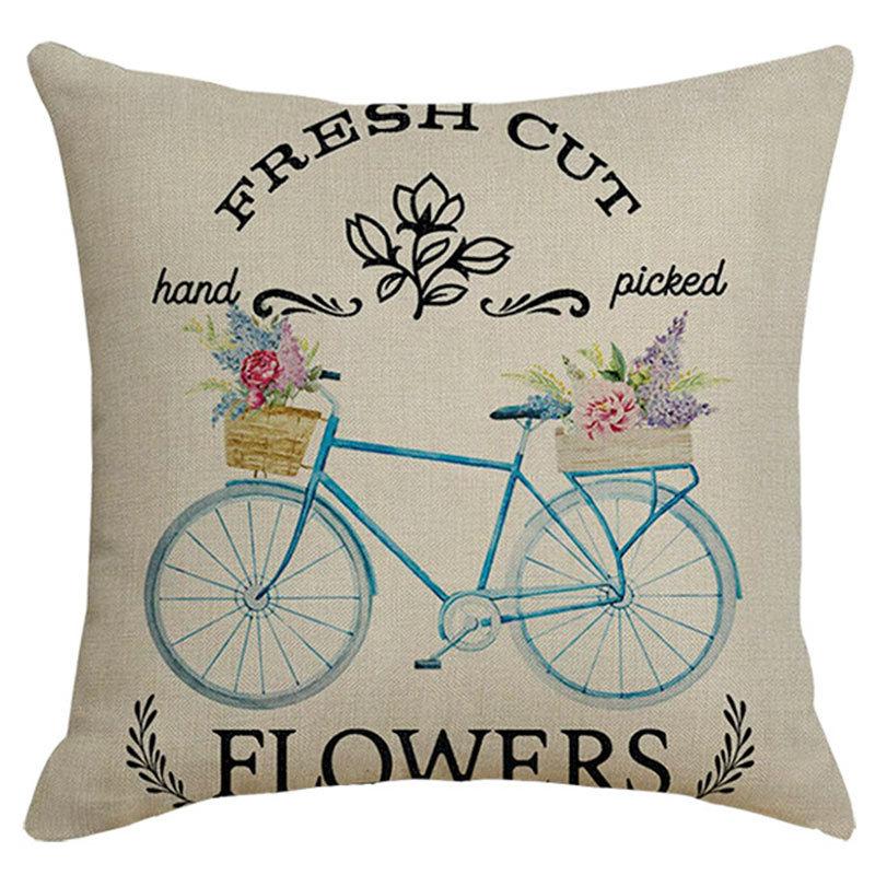 Spring Pillow Case Sofa Waist Pillow Case Garland Truck Light Luxury Home Office Pillow Pillow Case