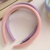 Women Headband Comfortable Fit Thickened Sponge Filling Hair Hoop Candy Color Head Shape Fitting Headband Hair Accessory