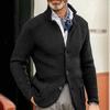 Spring and Autumn Fashion New Arrival Men's Casual Long Sleeve Solid Color Knit Jacket