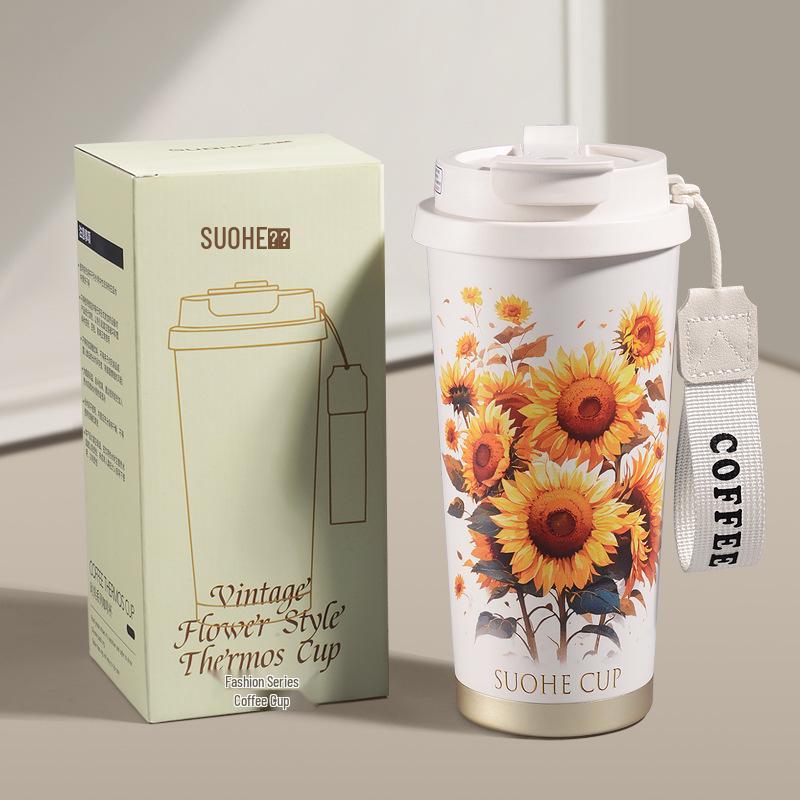 Lily of the Valley High-End Insulated Coffee Travel Mug