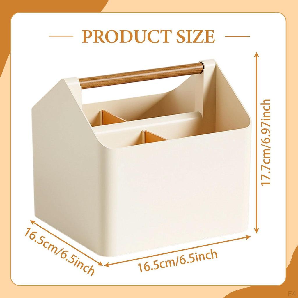 Compact Storage Basket with Handle for DIY Divided Organization Shower Tote Crafts And Supplies