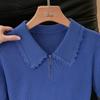 Women's Lyocell Blend Short Sleeve Lapel Knit Top