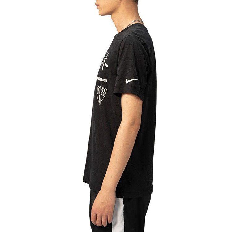Nike T Shirts Men's Black Crew Neck Moderate Straight Fit CU2742-010