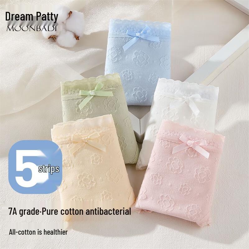 

Mengbati Women s 5-Pack Antibacterial Cotton Briefs L (100-120 lbs)