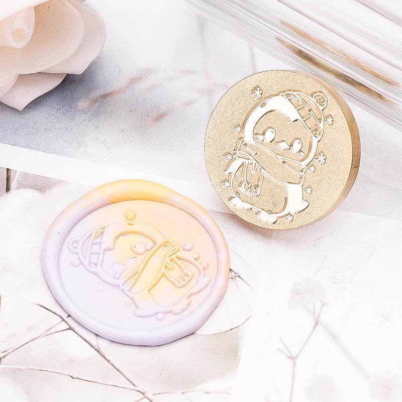 Pure Copper Embossed Wax Seal Stamp for Engraving and Gift Seals