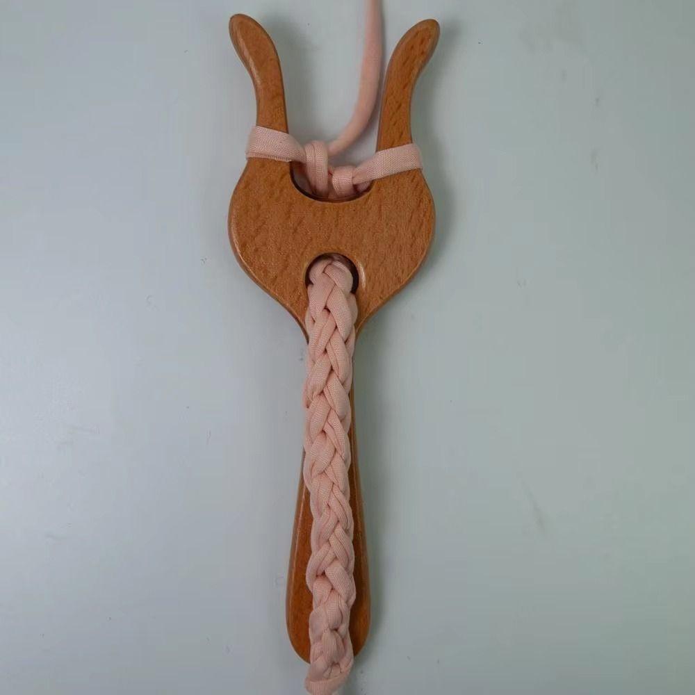 Ergonomic Handle Wooden Knitting Fork Handmade DIY Crochet Kits Efficient Loom Stick  Home