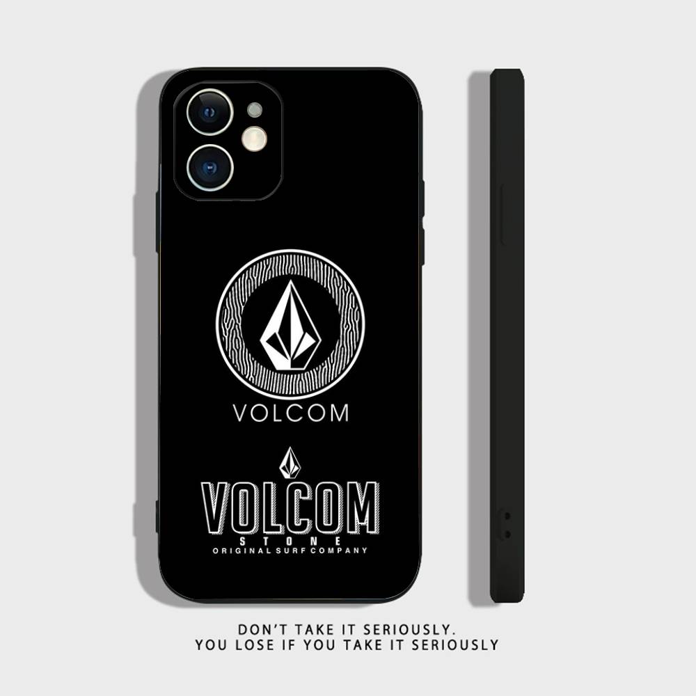 Luxury V-Volcom skateboard Phone Case For iPhone 17 16,15,14,13,12,11,Pro,XS,Max,XR,Plus,Mini Soft Silicone Black Shockproof