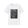 Grim Skull Illustration T-Shirt and Kids Tshirt | Dark Skull with Orange Eye