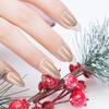 Künstlicher Nagel Mittlere Länge Aufdrücknagel Glitzernder Aufklebenagel Weiß Französische Spitze Falscher Nagel Maniküre Zubehör