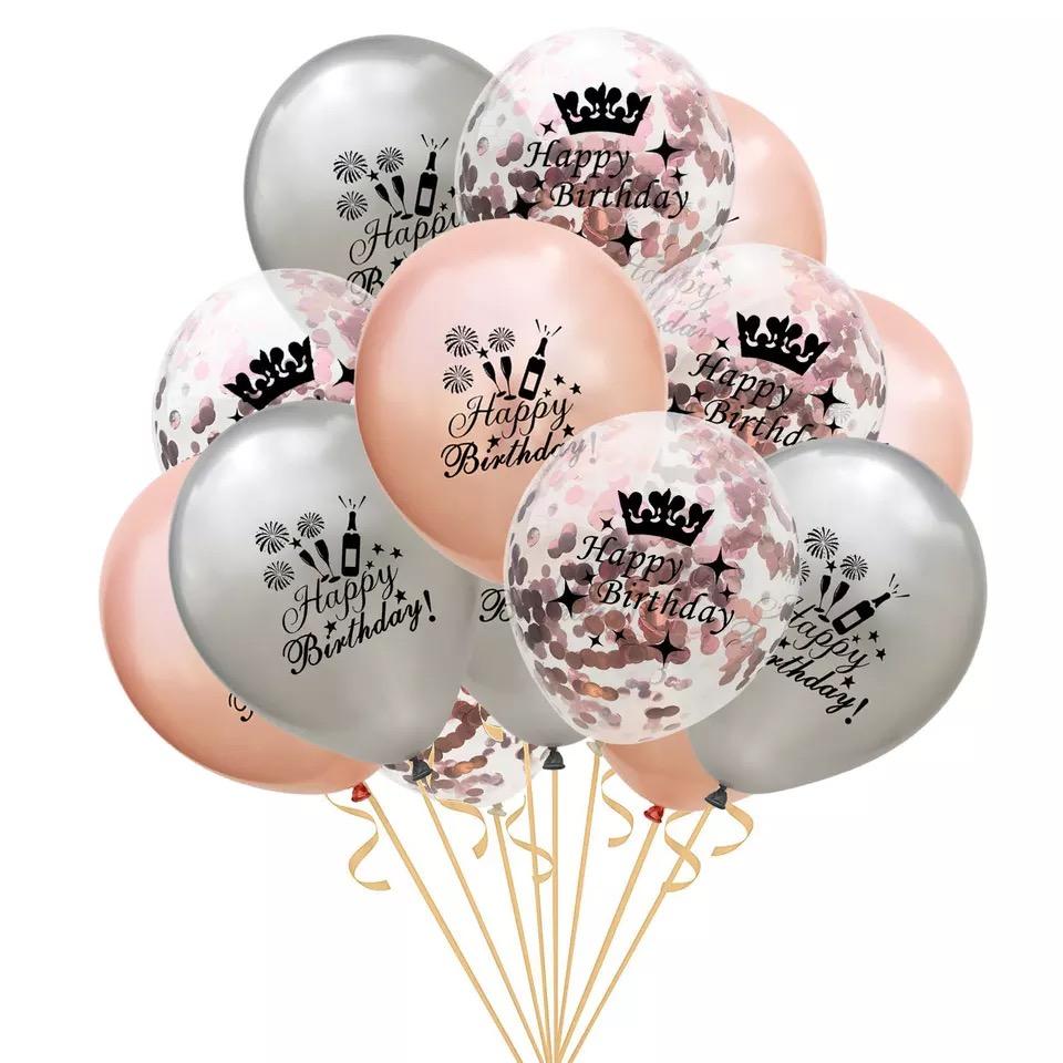15pcs Birthday Inflatable Confetti Number Balloons 18 21 30 40 50 60 70 Year Party Decoration Adult Digit Helium Birthday Balons