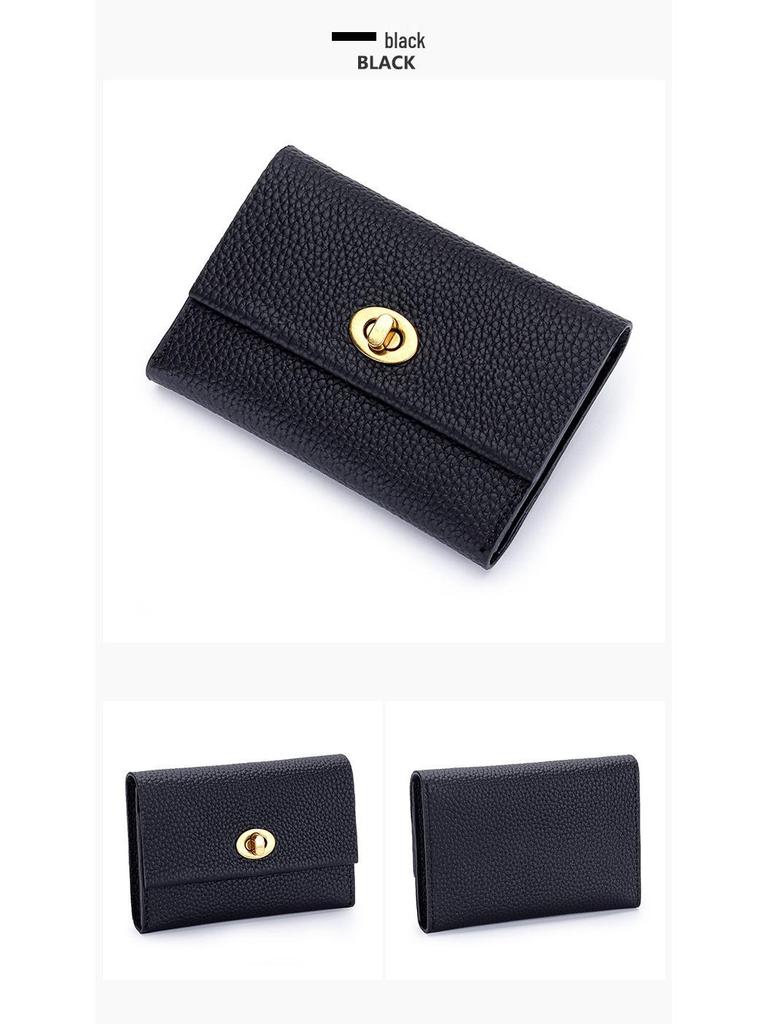 Genuine Leather Women's Coin Purse: Short, Exquisite, Multifunctional Card Holder, New 2025 Fashion