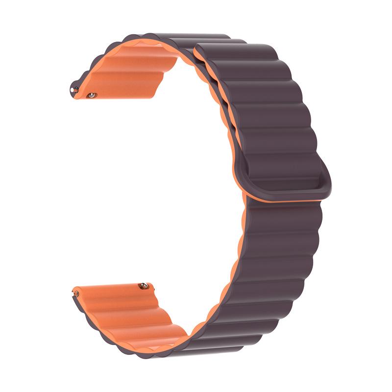 Huawei GT5 & Samsung Two-Tone Silicone Magnetic Loop Watch Strap (16mm/18mm)