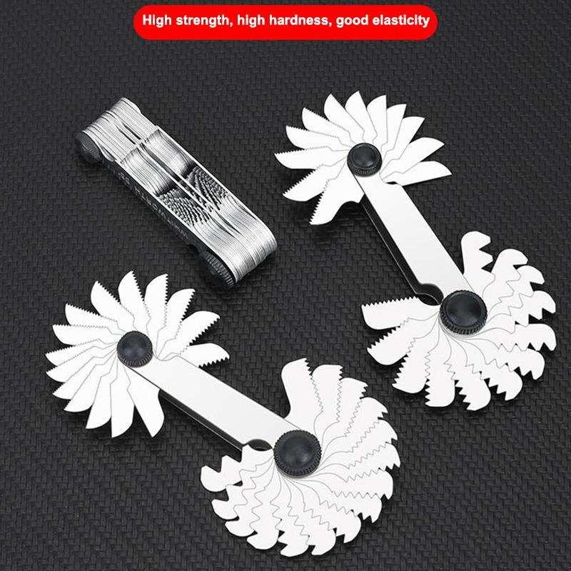 55/60 Degree Thread Plug Gauge Carbon Steel Measuring Tool Metric Imperial Gear Tooth Screw Pitch Gauges Tap Thread Measurement