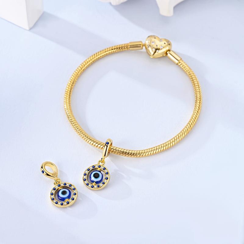 Luxury Copper Gold Chameleon Dangle Charm Fit Original Bracelet Peach Heart Pink Beads Women Jewelry Accessories