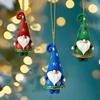 Wooden Christmas Ornament 2D Santa Claus On Hot Air Balloon/Riding Bicycle/Penguin/Elf Hanging Ornaments for Xmas Tree Holiday Party Decor