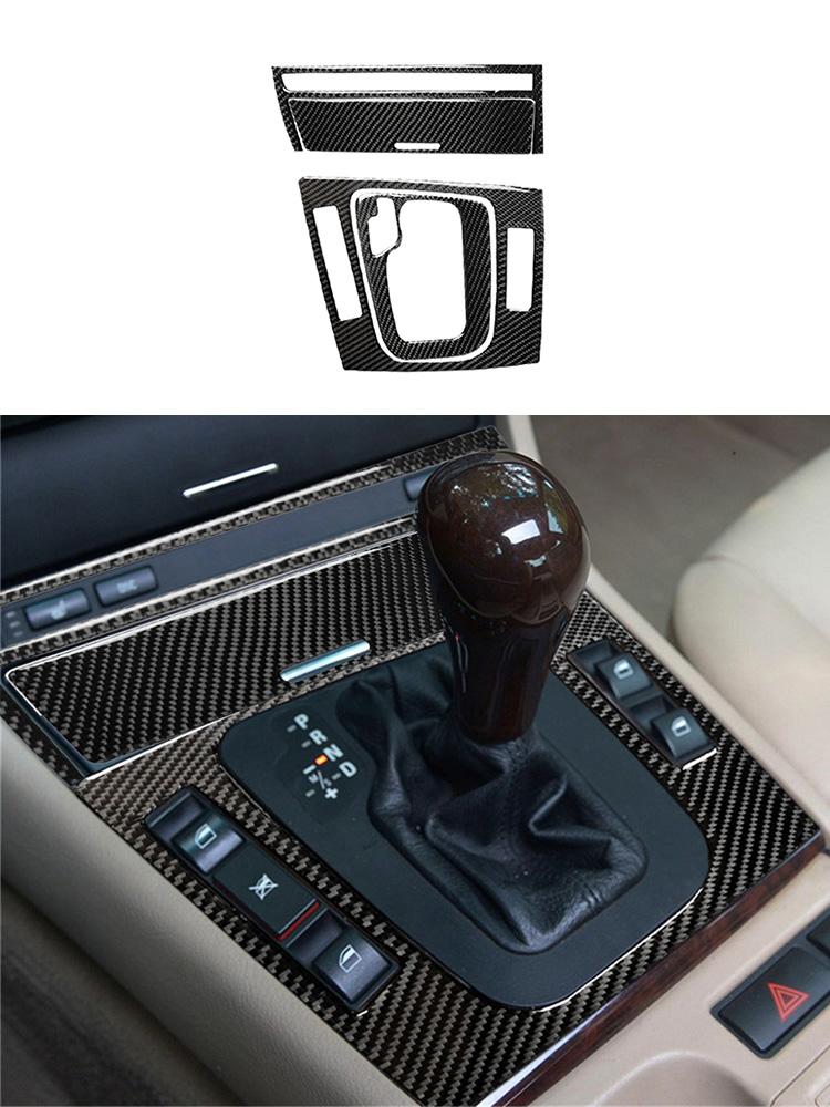 Black Car Interior Decoration Protection Carbon Fiber Sticker For For BMW 3Series E46 1998-2005 With Navigation System