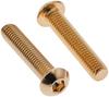 POSH M6X30 810820-030 Button Cap Bolts, Stainless Steel, 24K Gold Plated, Pack of 2