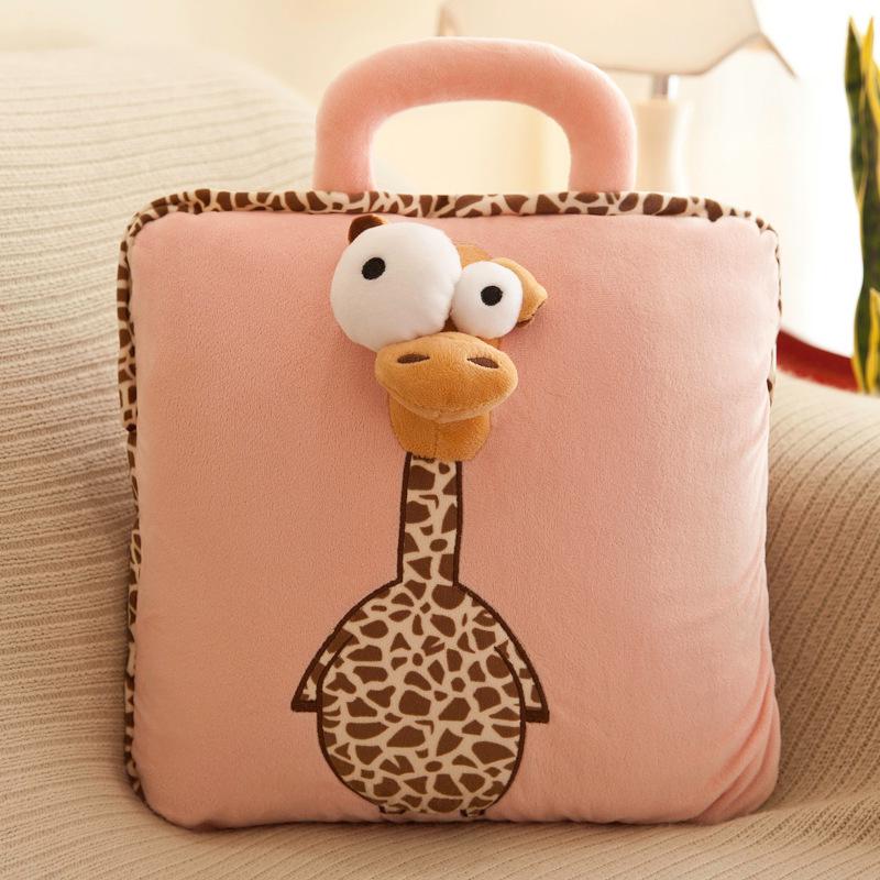 

Cartoon 2-in-1 Throw Pillow & Blanket: Multifunctional Car or Office Quilt for All Seasons Special Offer (Only Blanket)