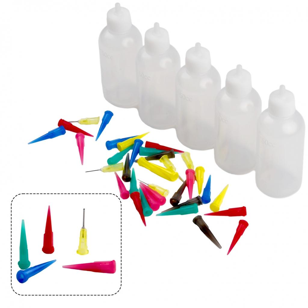5pcs Small Squeeze Bottles Condiment Dispenser Ketchup Mustard Sauce-Vinegar