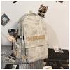 High value niche design backpack couple simple letters lightweight large capacity backpack
