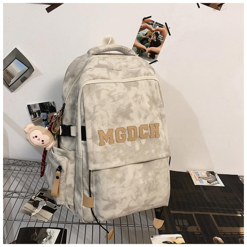 High value niche design backpack couple simple letters lightweight large capacity backpack