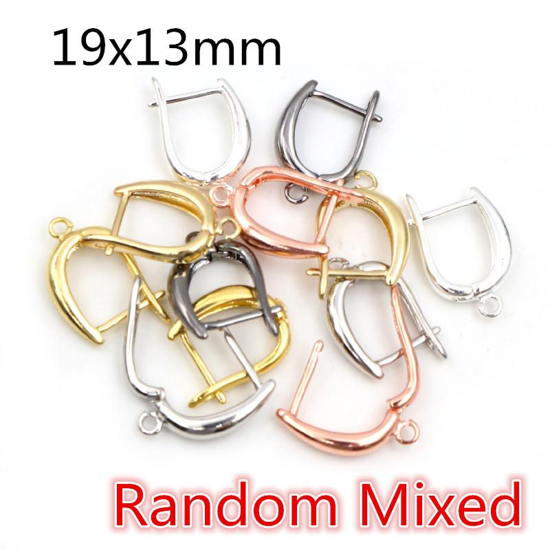 10pcs 3-Styles Gold Color French Earring Hooks Lever Back Open Loop Setting for DIY Earring Clips Clasp Jewelry Making Findings
