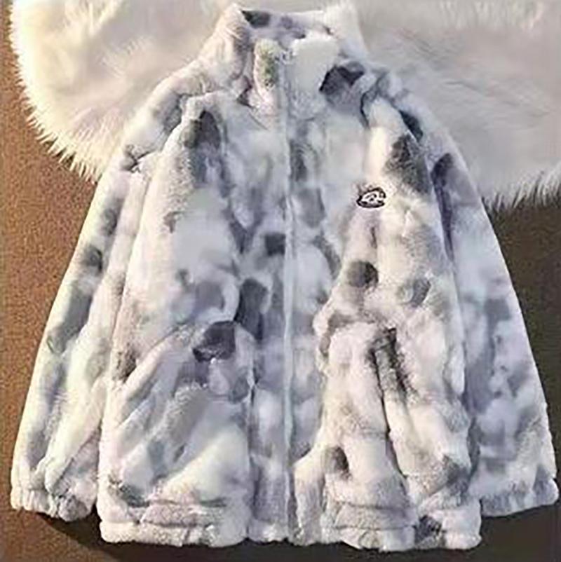 Women's Fleece Jacket Autumn Winter Zipper Outerwear Warm Plush Jackets Harajuku Casual Loose Thick Coat