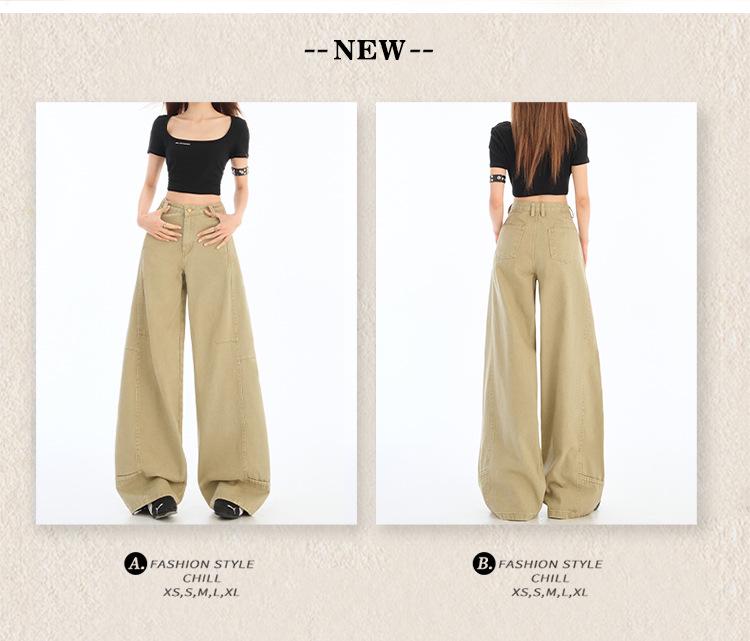 New Women's High Waist Retro Wide-Leg Jeans - Autumn/Winter Collection