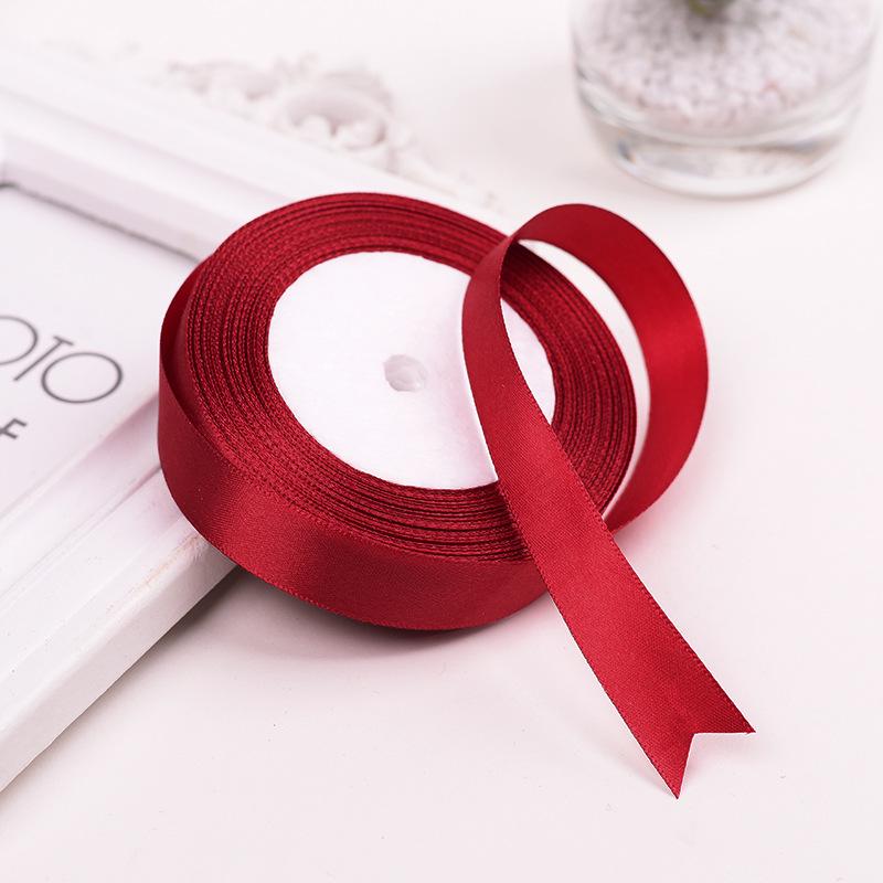 2cm Satin Silk Ribbon for Gift Packaging, Cake Decoration, and Weddings