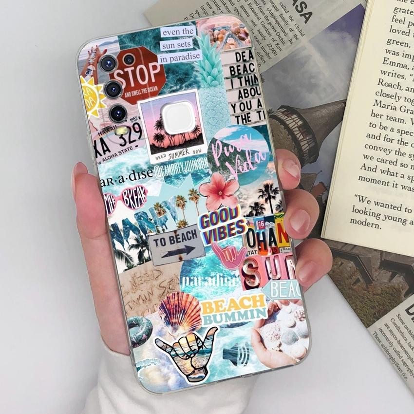 Für Vivo Y91C Y55 Y67 Y73 Y75 Y50 Y91 Y78 Handyhülle Modisches Designmuster Transparentes TPU Hohe Qualität Staubdicht Schutzhülle Für Vivo Hülle