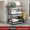 Multifunctional Kitchen Dish Rack: Countertop Draining Rack with Chopstick and Knife Holder for Dish Cabinets