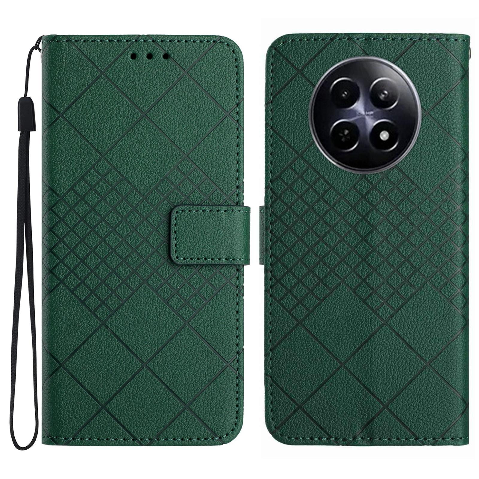 

Для Realme 13+ 5G/13 Pro 5G (Китай) Кошелек Чехол для телефона Имитация ПУ кожи Чехол-книжка Green