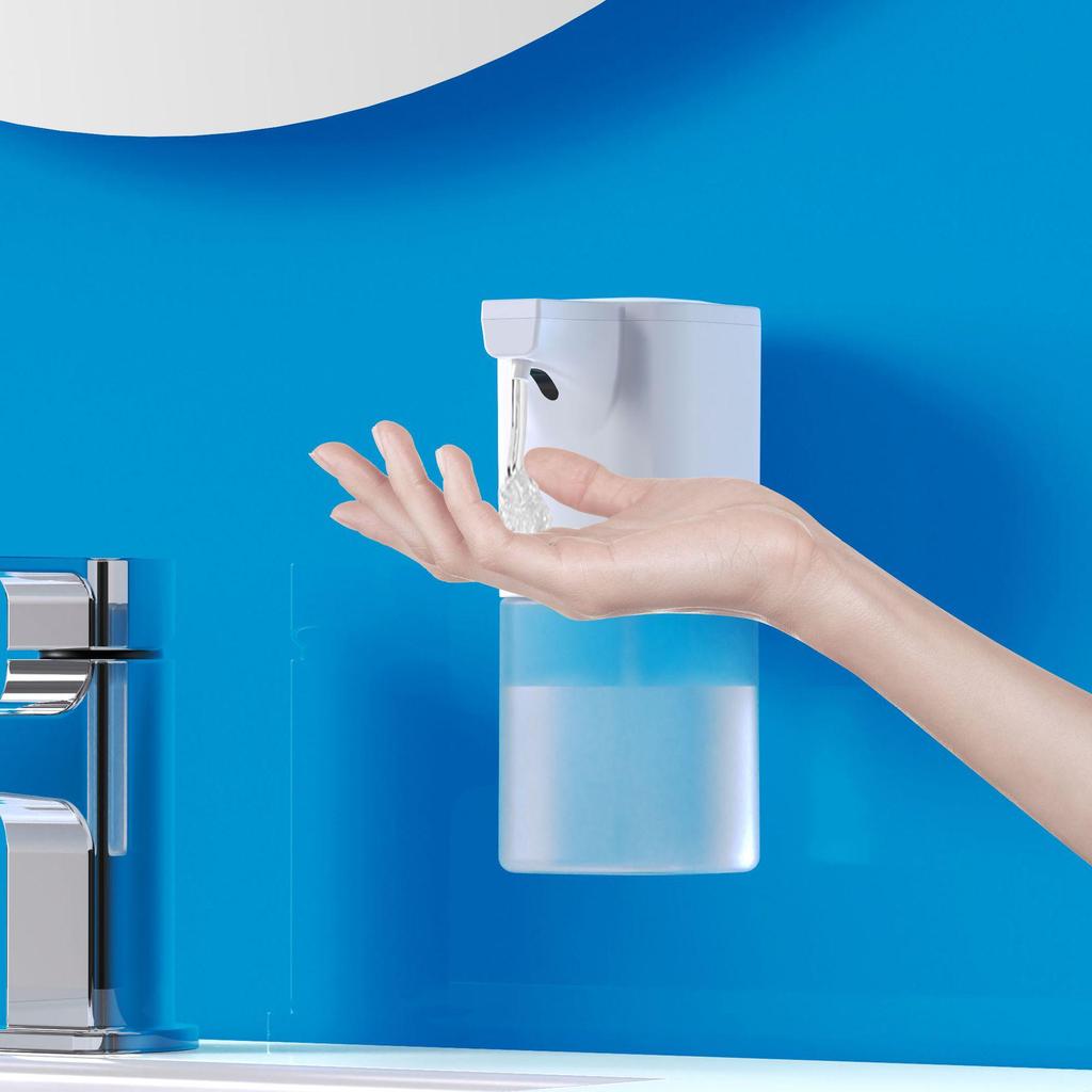 Väggmonterad elektrisk sensor skum handdesinfektionsmedel & tvåldispenser