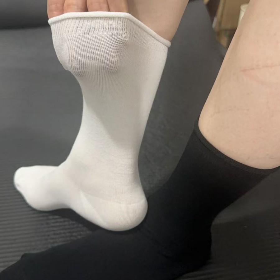 Summer Thin Long-staple Cotton Boneless Solid Color Comfortable, Light and Breathable Long Socks for Women