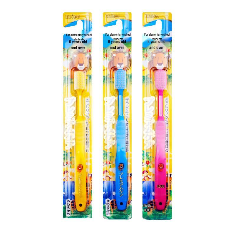 

EBISU Kids Wide Head Soft Toothbrush (2-Pack) - Ages 6+