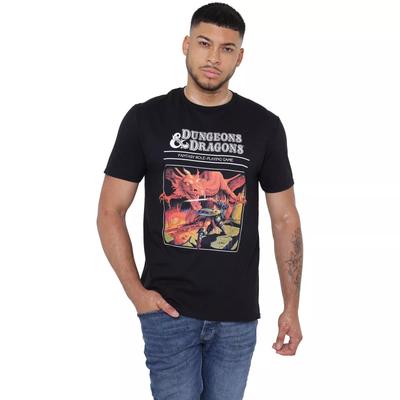100% Baumwolle TOPS UNISEX T-SHIRTS HERREN DAMEN Dungeons & Dragons Herren T-Shirt Roter Drache Originales DnD T-Shirt Offiziell
