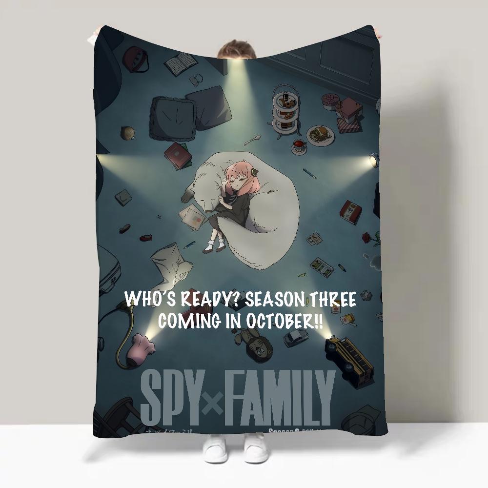 HOT ANIME S-SPY X FAMILY Blanket Design Lightweight  For Dorms, Naps, Living Room, Office,Sofa,All-Season